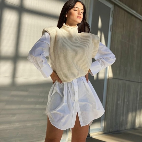 NWT Zara shoulder pad knit top - Picture 14 of 16